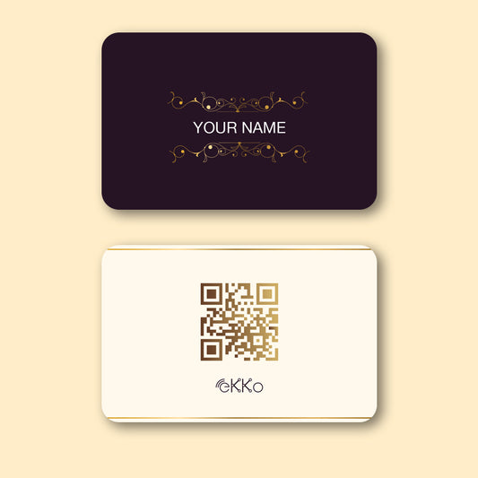 Classic Gold Digital Business Cards for secure networking